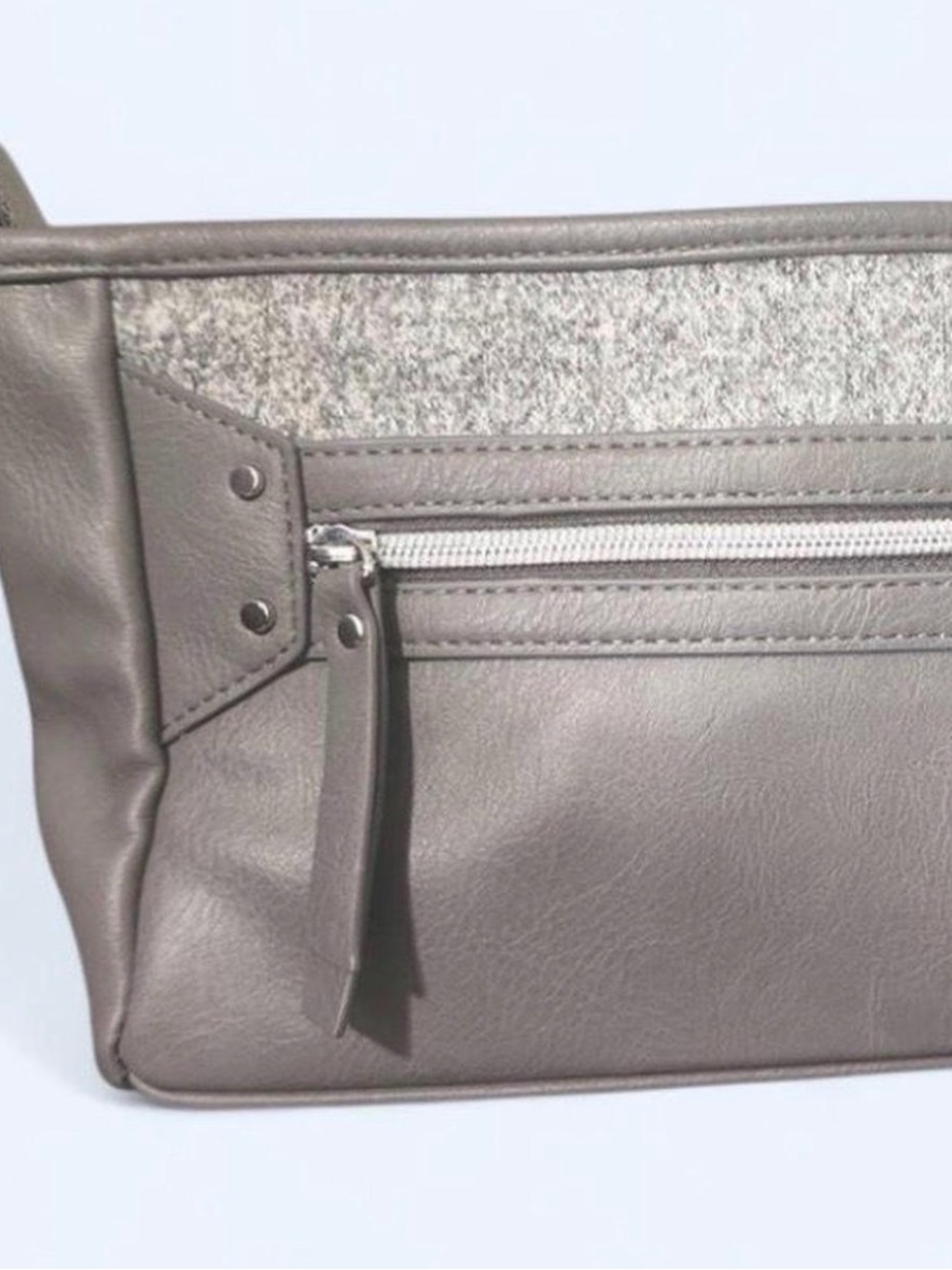 Itzy Ritzy Gray Stroller Nursery Organizer Tote with Felt Accent